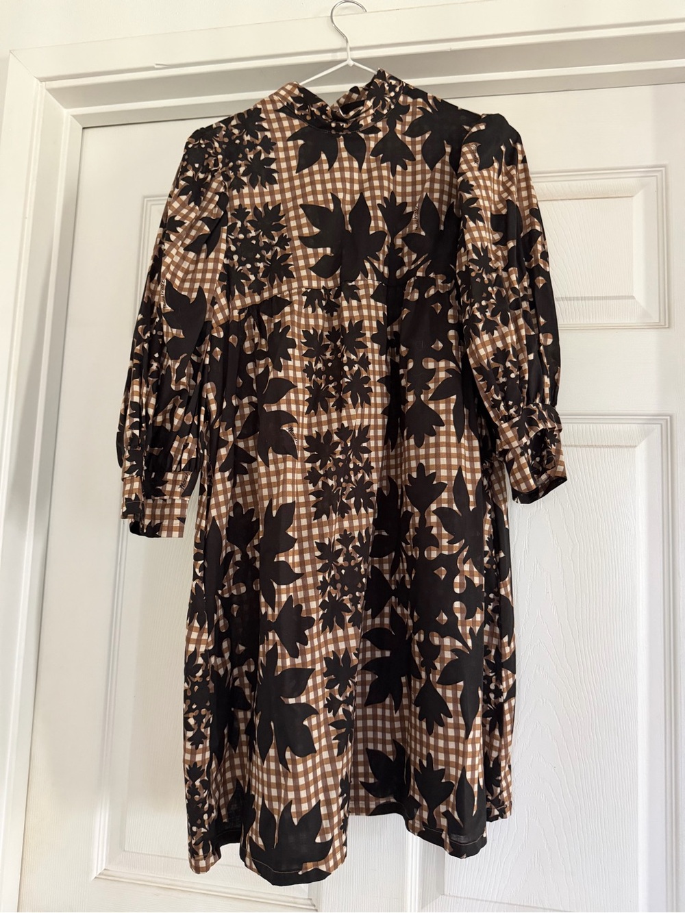 Manuhealii Gingham Quilt Print Mini Dress size XS